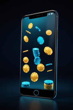Smartphone showing casino app
